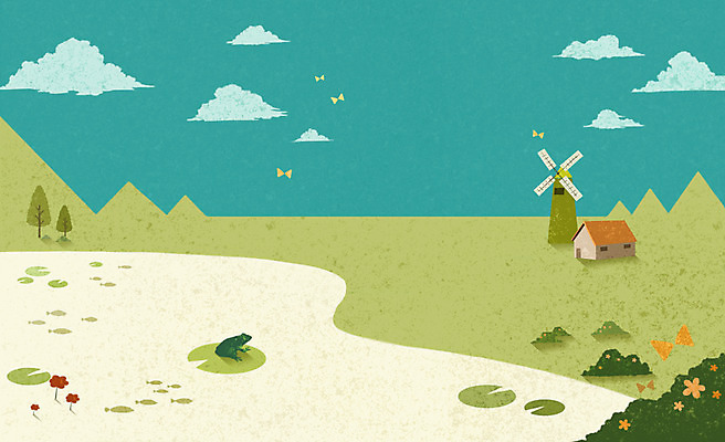 주간 PSD 나무 식물 동물 구름 시설물 건축물 계절 꽃 컬러 나비 곤충 백그라운드 일러스트 자연 산 주택 개구리 풍경 초원 사람없음 건물 초록색 연두색 봄풍경 봄 풍차 연못 연잎 봄배경 국내일러스트 자연요소 건축 잎 양서류 생태계 파일형식