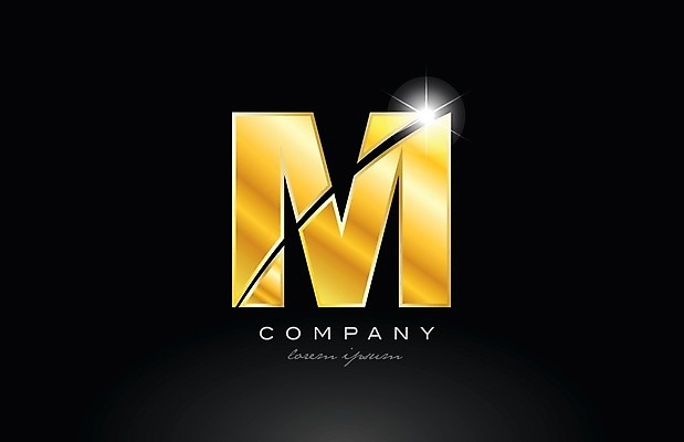 EPS 해외이미지 모양 템플릿 디자인 알파벳 백그라운드 일러스트 회사 비즈니스 금속 검은색 황금 편지 심볼 신분 M 엘리먼트 활자 해외202004 해외일러스트 영어 컬러 재질 활자판 파일형식 벡터 이미지허브
