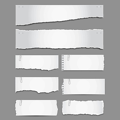 EPS 해외이미지 디자인 종이 일러스트 사람없음 세트 다양 메모지 찢어짐 엘리먼트 해외202004 해외일러스트 다수 모션 사무용품 파일형식 벡터 이미지허브