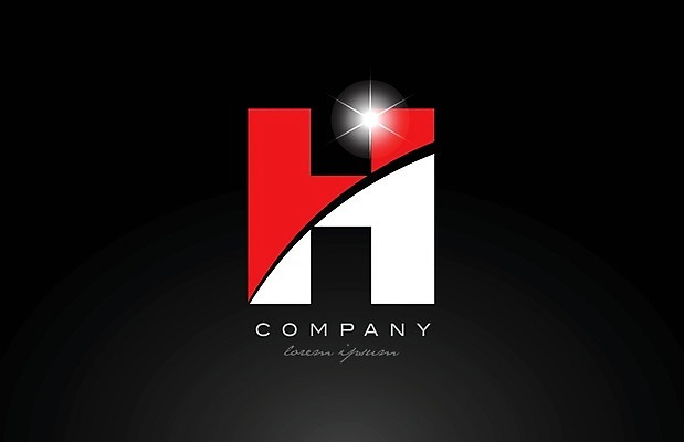 EPS 해외이미지 모양 템플릿 디자인 알파벳 백그라운드 일러스트 회사 비즈니스 빨간색 반짝임 검은색 흰색 편지 심볼 신분 H 엘리먼트 활자 해외202004 해외일러스트 영어 컬러 모션 활자판 파일형식 벡터 이미지허브