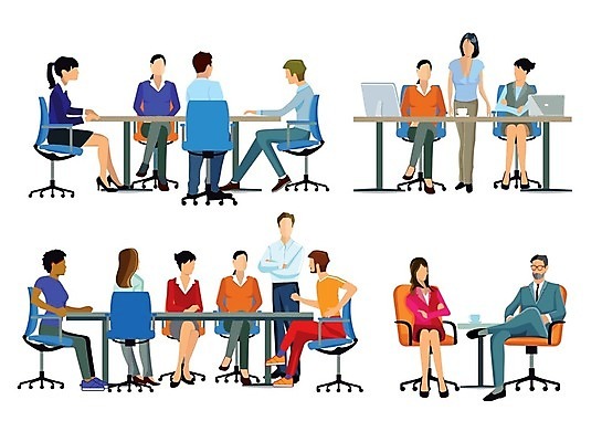 EPS 해외이미지 여자 남자 컨셉 일러스트 회사 비즈니스 직장 사람 여러명 컬러풀 비즈니스맨 비즈니스우먼 계획 해외202004 해외일러스트 컬러 다수 직장인 파일형식 벡터 이미지허브