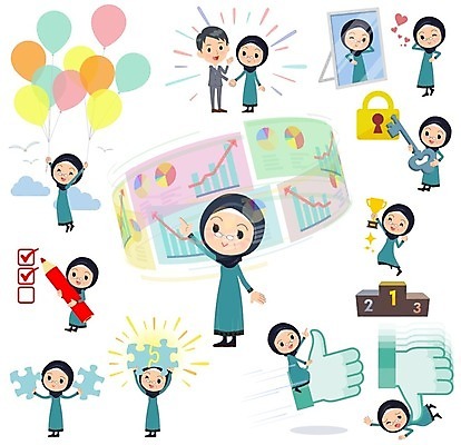 EPS 해외이미지 여자 노년 할머니 일러스트 여러명 두바이 노인여자만 해외202004 해외일러스트 다수 사람 성인 아랍에미리트 여자만 노인만 파일형식 벡터 이미지허브