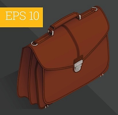 EPS 해외이미지 디자인 서류가방 가방 일러스트 비즈니스 손잡이 한개 갈색 3D 여행가방 핸드백 플랫 클래식 우아함 심볼 오브젝트 싱글 고립 포트폴리오 해외202004 해외일러스트 1 잡화 컬러 컨셉 디지털합성 파일형식 벡터 이미지허브