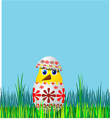 EPS 해외이미지 전통 계절 일러스트 부활절 장식 치킨 봄 축하 화려 그리기 유머 심볼 부활절계란 습관 고립 해외202004 해외일러스트 기념일 감정 컨셉 모션 계란 닭고기요리 파일형식 벡터 이미지허브