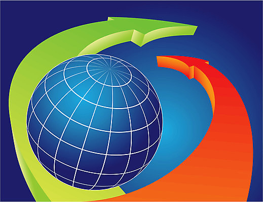 EPS 해외이미지 도로 지구 여행 이동 지도 일러스트 모션 추상 화살 숙이기 세계 지구본 3D 방향 오르기 겹침 방법 사방 해외202004 해외일러스트 길 포즈 컨셉 무늬 교통시설 디지털합성 파일형식 벡터 이미지허브