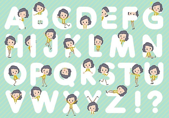 EPS 해외이미지 알파벳 영어 여자 중년 일러스트 텍스트 이벤트 여러명 성인 유행 편지 주부 성인여자만 해외202004 해외일러스트 문자 다수 사람 여자만 성인만 파일형식 벡터 이미지허브