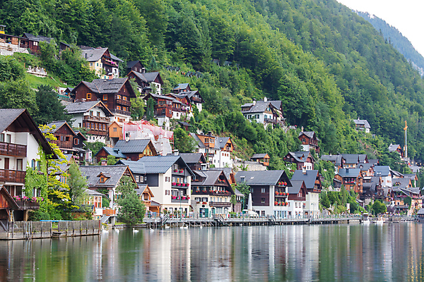 포토 JPG 해외이미지 주간 풍경 사람없음 야외 마을 오스트리아 할슈타트 해외202004 해외포토 자연요소 유럽 호수 파일형식 이미지허브