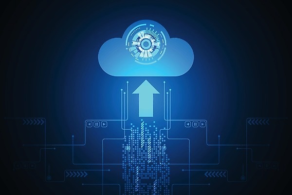 EPS 해외이미지 디자인 화살표 컨셉 일러스트 추상 미래 사람없음 그래픽 파란색 디지털 구름모양 업로드 해외202004 해외일러스트 모양 컬러 무늬 파일형식 벡터 구름_자연 이미지허브