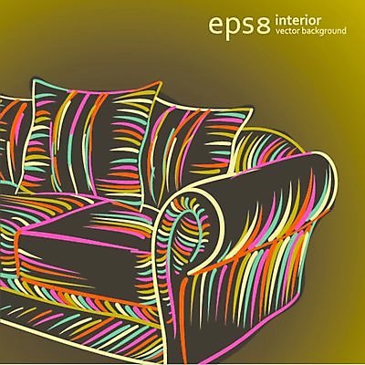 EPS 해외이미지 가구 백그라운드 쿠션 일러스트 주택 사람없음 소파 방 스케치 그림 해외202004 해외일러스트 생활용품 의자 미술 건물 파일형식 벡터 이미지허브