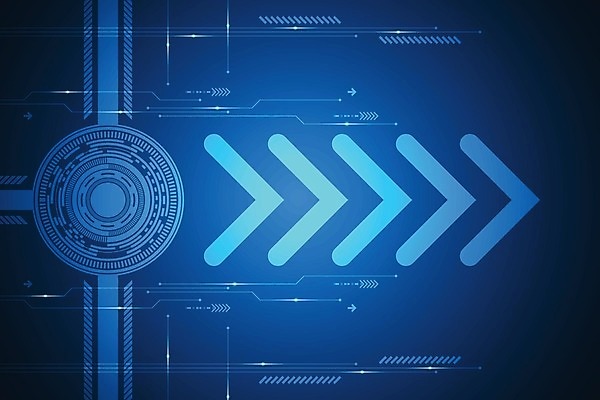 EPS 해외이미지 디자인 화살표 컨셉 일러스트 추상 미래 사람없음 그래픽 파란색 디지털 해외202004 해외일러스트 컬러 무늬 파일형식 벡터 이미지허브