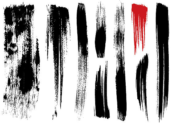 EPS 해외이미지 클립아트 디자인 일러스트 붓터치 사람없음 검은색 오브젝트 질감 그런지 많음 해외202004 해외일러스트 컬러 컨셉 파일형식 벡터 이미지허브