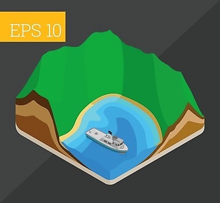 EPS 해외이미지 호수 모래 바다 섬 컨셉 요트 일러스트 자연 휴가 산 풍경 야외 그래픽 초록색 물 파란색 3D 환경 계곡 보트 플랫 만화 땅 심볼 오브젝트 심플 장면 지형 석호 고립 절정 파라다이스 해외202004 해외일러스트 자연요소 컬러 배_교통 디지털합성 생태계 파일형식 벡터 이미지허브