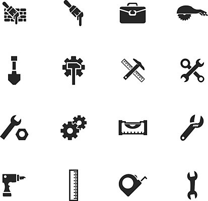 EPS 해외이미지 디자인 실루엣 벽 일러스트 비즈니스 추상 주택 줄자 세트 픽토그램 페인트 공구 나사 스패너 붓 업무 수리 망치 모종삽 삽 심볼 측정 서비스 사인 톱니바퀴 그림 롤러 고립 송곳 해외202004 해외일러스트 무늬 촬영기법 자 건물 도구 작업 파일형식 벡터 이미지허브