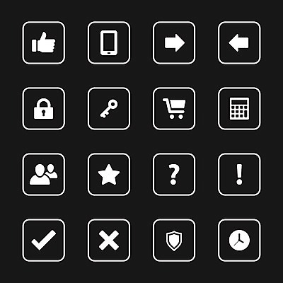 EPS 해외이미지 별 시계 십자가 일러스트 열쇠 프레임 경고 사람 스마트폰 쇼핑 세트 웹 카트 계산기 금지 흰색 시간 플랫 보호 질문 왼쪽 잠금 방패 직사각형 경보 다음 사용자 해외202004 해외일러스트 자연요소 도형 컬러 컨셉 인터넷 문구용품 핸드폰 스마트기기 장비 방향 보안 파일형식 벡터 이미지허브