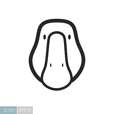 EPS 동물 얼굴 일러스트 오리 사람없음 라인아트 해외202004 국내일러스트 해외일러스트 선 조류 신체부위 파일형식 벡터 이미지허브