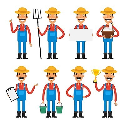 EPS 해외이미지 직업 캐릭터 디자인 산업 일러스트 노동자 미술 사람 그래픽 컵 세트 바구니 치킨 업무 플랫 농부 만화 수집 양동이 가득함 오브젝트 서비스 클립 쇠스랑 캐리커처 해외202004 해외일러스트 일러캐릭터 식기 문화예술 작업 그림 닭고기요리 파일형식 벡터 이미지허브
