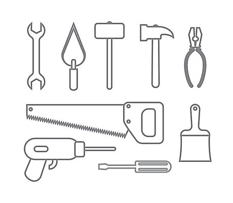 EPS 해외이미지 디자인 산업 선 일러스트 비즈니스 가정 주택 미술 건물 세트 금속 페인트 장비 과학기술 기구 도구 공구 나사 스패너 붓 업무 그룹 플랫 수리 낙서 망치 수집 심볼 오브젝트 서비스 사인 롤러 펜치 조절 고립 송곳 하드웨어 스타일 해외202004 해외일러스트 건축물 재질 문화예술 기술 컴퓨터 작업 파일형식 벡터 이미지허브