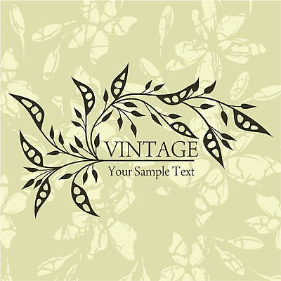 EPS 해외이미지 백그라운드 잎 일러스트 타이포그라피 사람없음 연두색 빈티지 잎줄기 해외202004 해외일러스트 식물 문자 줄기 컨셉 초록색 파일형식 벡터 이미지허브