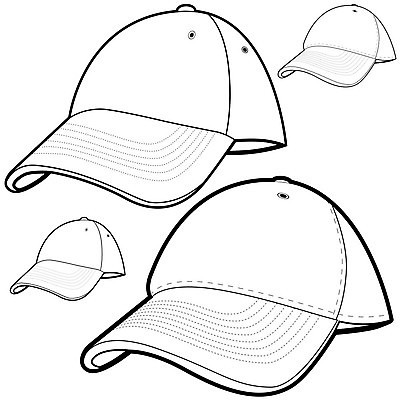 EPS 해외이미지 클립아트 디자인 선 일러스트 미술 그래픽 세트 검은색 공백 야구 흰색 고립 엘리먼트 캡모자 해외202004 해외일러스트 모자_잡화 컬러 문화예술 구기 파일형식 벡터 이미지허브
