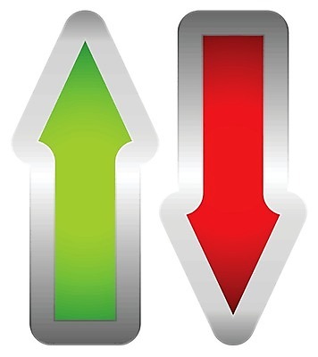 EPS 해외이미지 모양 컨셉 2 일러스트 비즈니스 화살 바닥 들기 그래픽 빨간색 세로 초록색 성장 가을 가리킴 시장 정상 주식 하락 방향 상승 이익 반대 고립 줄이기 해외202004 해외일러스트 계절 컬러 모션 손짓 금융 파일형식 벡터 이미지허브