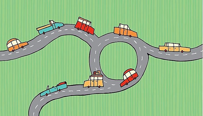 EPS 해외이미지 도로 육상교통 교통수단 여행 일러스트 교통시설 자동차 휴가 만화 해외202004 해외일러스트 길 교통 시설 파일형식 벡터 이미지허브