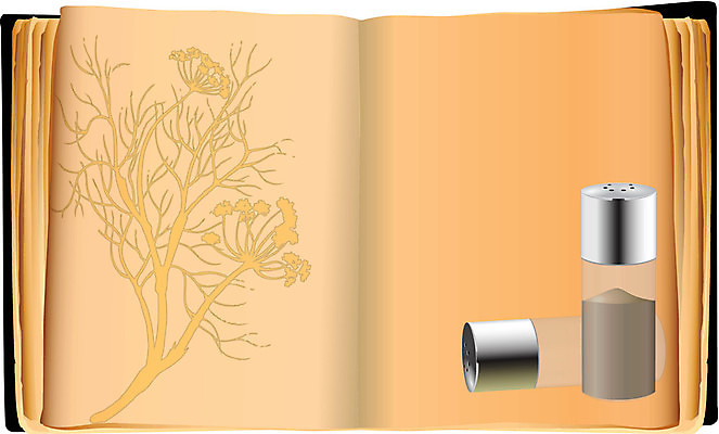 EPS 해외이미지 식물 음식 일러스트 유리 책 조미료 맛 컨테이너 향신료 유기농 딜 옛날 회향 해외202004 해외일러스트 웰빙 산업 컨셉 재질 향미료 파일형식 벡터 이미지허브