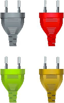 EPS 해외이미지 디자인 일러스트 기술 빨간색 초록색 환경 검은색 힘 장비 에너지 황금 플러그 보호 연결 심볼 오브젝트 그림 고립 효율 해외202004 해외일러스트 컬러 컨셉 파일형식 벡터 이미지허브