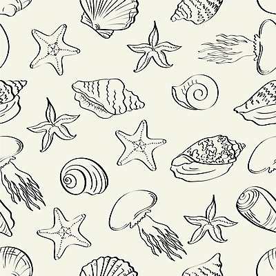 EPS 해외이미지 동물 실루엣 별 야생동물 바다 백그라운드 패턴 일러스트 자연 벽지 조개 불가사리 생물 흑백 그래픽 물 여름 검은색 껍질 흰색 직물 소라 자르기 문신 타일 윤곽 가리비 촉수 해파리 내추럴 고립 이국적 지속성 해외202004 해외일러스트 자연요소 계절 컬러 무늬 모션 어패류 극피동물 촬영기법 자포동물 생태계 파일형식 벡터 이미지허브