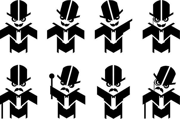 EPS 해외이미지 캐릭터 안경 포즈 일러스트 지팡이 손짓 세트 가리킴 유머 콧수염 복고 구식 마스코트 해외202004 해외일러스트 일러캐릭터 잡화 감정 모션 수염 파일형식 벡터 이미지허브