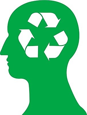 EPS 해외이미지 남자 실루엣 생각 일러스트 화살 사람 초록색 머리 환경 재활용 마음 원형 보호 심볼 지능 해외202004 해외일러스트 도형 컬러 컨셉 촬영기법 신체부위 친환경 파일형식 벡터 이미지허브