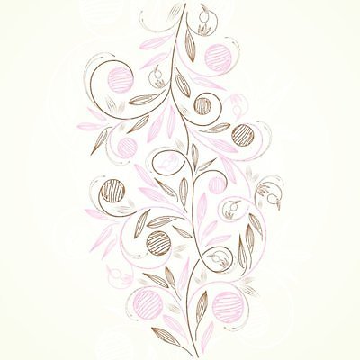 EPS 해외이미지 식물 꽃 백그라운드 잎 꽃무늬 곡선 일러스트 프레임 사람없음 해외202004 해외일러스트 선 무늬 파일형식 벡터 이미지허브