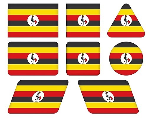 EPS 해외이미지 배너 일러스트 아프리카 세트 깃발 원형 수집 심볼 사인 정사각형 배지 직사각형 고립 우간다 전국 정부 표준 해외202004 해외일러스트 도형 나라 파일형식 벡터 이미지허브