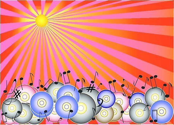 EPS 해외이미지 디자인 음악 백그라운드 오렌지 일러스트 빨간색 태양 파티 디지털 맑음 검은색 쪽지 기쁨 광선 DJ 복고 디스코 해외202004 해외일러스트 자연요소 감정 컬러 과일 날씨 문화예술 이벤트 춤 파일형식 벡터 이미지허브