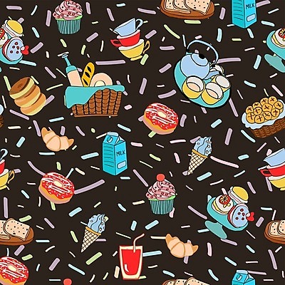 EPS 해외이미지 손 디자인 어린이 음식 빵 백그라운드 패턴 일러스트 디저트 사탕 요리 컵 세트 케이크 얼음 빵집 우유 도넛 차 달콤 아침식사 낙서 찻주전자 스케치 크림 메뉴 그림 스타일 해외202004 해외일러스트 자연요소 식기 음료 무늬 주전자 유제품 미술 사람 신체부위 상점 식사 맛 파일형식 벡터 이미지허브