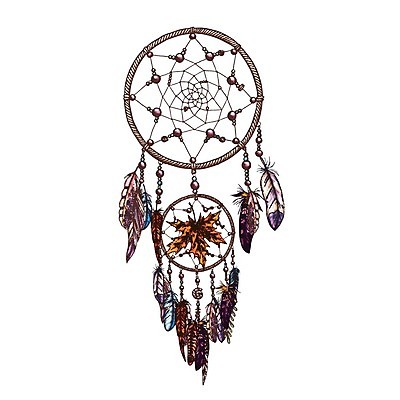 EPS 해외이미지 전통 단풍 잎 일러스트 사람없음 장식 꿈 가을 깃털 부적 드림캐쳐 해외202004 해외일러스트 식물 계절 파일형식 벡터 이미지허브