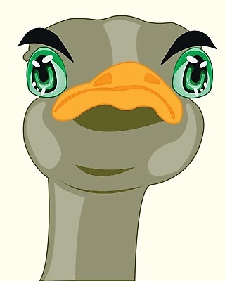 EPS 해외이미지 동물 일러스트 조류 머리 만화 흰배경 그림 부리 목 타조 동물상 해외202004 해외일러스트 백그라운드 신체부위 조형물 흰색 파일형식 벡터 이미지허브