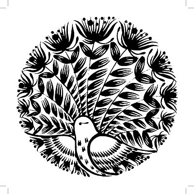 EPS 해외이미지 디자인 꽃 백그라운드 잎 일러스트 조류 미술 사람없음 검은색 원형 해외202004 해외일러스트 도형 식물 동물 컬러 문화예술 파일형식 벡터 이미지허브