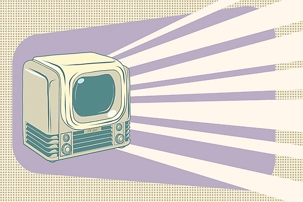 EPS 해외이미지 백그라운드 일러스트 사람없음 스크린 텔레비전 오브젝트 복고 아날로그 해외202004 해외일러스트 전자제품 파일형식 벡터 이미지허브