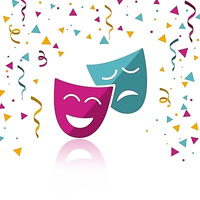 EPS 해외이미지 디자인 배너 행복 백그라운드 일러스트 휴가 가면 이벤트 장식 컬러풀 파티 축제 공연 축하 신비 극장 오브젝트 복고 꽃가루 가면무도회 해외202004 해외일러스트 감정 컬러 컨셉 가루 무도회 파일형식 벡터 이미지허브