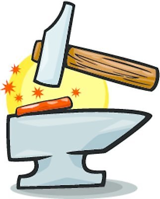 EPS 해외이미지 클립아트 디자인 일러스트 미술 그래픽 빨간색 공구 뜨거움 망치 만화 철 오브젝트 그림 클립 코믹 대장장이 해외202004 해외일러스트 컬러 문화예술 도구 파일형식 벡터 이미지허브