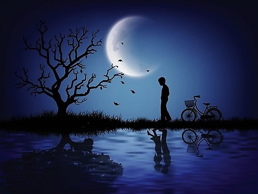 EPS 해외이미지 일러스트 사랑 검은색 어둠 황혼 회색 기다림 혼자 유일 해외202004 해외일러스트 감정 컬러 모션 일몰 파일형식 벡터 이미지허브