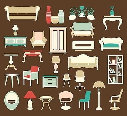 EPS 해외이미지 클립아트 실루엣 가구 의자 일러스트 가정 탁자 조명 주택 실내 내부 장식 수확 램프 그룹 플랫 심볼 복고 샹들리에 안락의자 해외202004 해외일러스트 생활용품 농업 촬영기법 건물 파일형식 벡터 이미지허브
