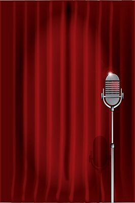 EPS 해외이미지 포스터 백그라운드 일러스트 그림자 이벤트 그래픽 빨간색 공연 연주자 가수 무대 커튼 점 극장 마이크 클럽 스포트라이트 노래방 코미디언 카피스페이스 해외202004 해외일러스트 직업 컬러 음향기기 공백 음악가 파일형식 벡터 이미지허브