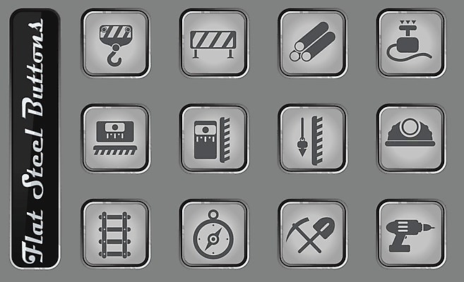 EPS 해외이미지 실루엣 일러스트 버튼 가로 세로 계단 장비 고리 플랫 삽 심볼 송곳 철책 해외202004 해외일러스트 촬영기법 파일형식 벡터 이미지허브