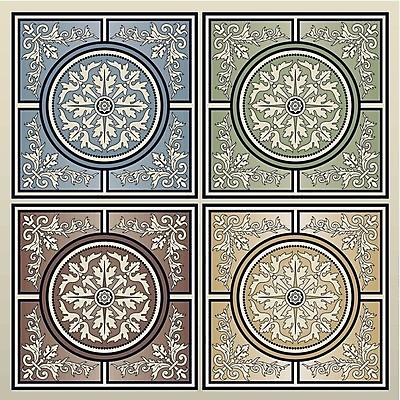 EPS 해외이미지 백그라운드 패턴 일러스트 프레임 장식 초록색 파란색 갈색 노란색 수확 골동품 원형 클래식 타일 정사각형 바로크 빅토리아 해외202004 해외일러스트 도형 컬러 컨셉 무늬 농업 파일형식 벡터 이미지허브