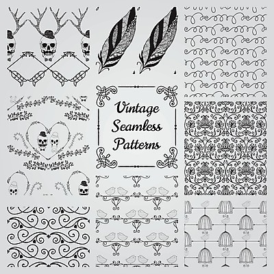 EPS 해외이미지 백그라운드 패턴 곡선 일러스트 화살 해골 사람없음 검은색 축제 화려 낙서 스케치 깃털 그림 손그림 해외202004 해외일러스트 선 컬러 컨셉 무늬 뼈 미술 파일형식 벡터 이미지허브