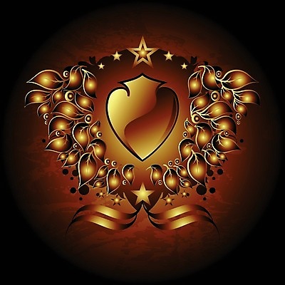 EPS 해외이미지 모양 디자인 배너 포스터 무기 백그라운드 잎 일러스트 프레임 자 그래픽 장식 라벨 금속 힘 방 화려 중세 황금 심볼 복고 방패 빅토리아 스크랩북 인공 스타일 해외202004 해외일러스트 식물 컨셉 재질 문구용품 역사 파일형식 벡터 이미지허브