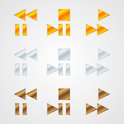 EPS 해외이미지 음악 오렌지 일러스트 놀이 경사 빛 세트 갈색 노란색 금속 검은색 회색 황금 은색 심볼 속도 심플 느림 네비게이션 일시정지 동영상 그만 되감기 해외202004 해외일러스트 컬러 과일 재질 문화예술 파일형식 벡터 이미지허브