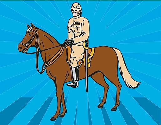 EPS 해외이미지 일러스트 복고 기수 라이더 해외202004 해외일러스트 파일형식 벡터 이미지허브