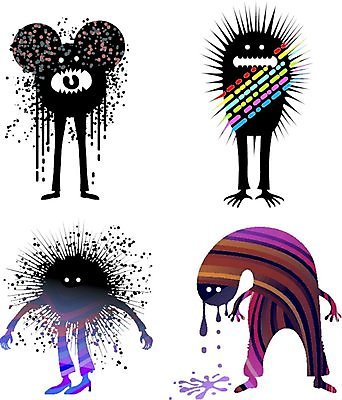 EPS 해외이미지 캐릭터 일러스트 사람없음 줄무늬 외계인 가시 떨어짐 눈물 먼지 분무기 그런지 몬스터 비명 해외202004 해외일러스트 일러캐릭터 감정 컨셉 무늬 미확인물체 파일형식 벡터 이미지허브